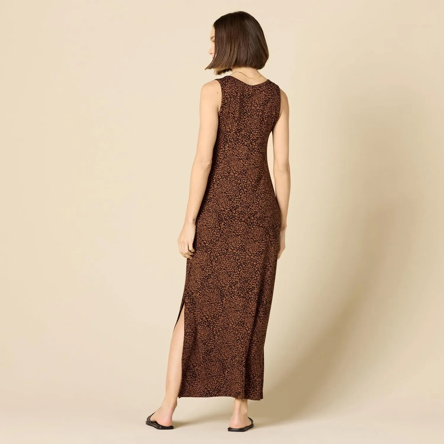 Amazon Essentials Women's Jersey V-Neck Tank Maxi Length Dress
