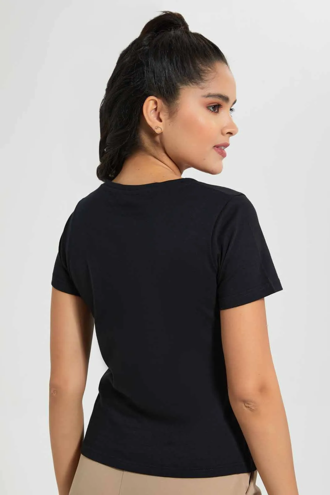 Black J'adore Print T-Shirt
