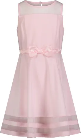 Calvin Klein Girls' Sleeveless Party Dress, Fit and Flare Silhouette, Round Neckline & Back Zip Closure
