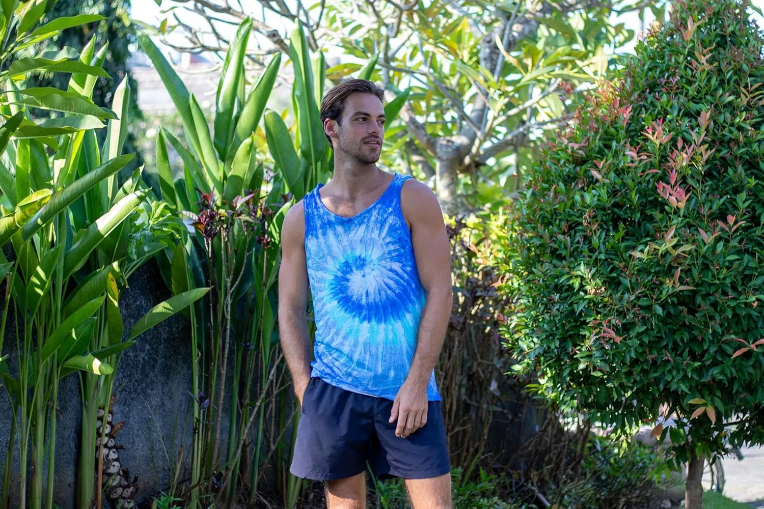 Colortone Unisex Tie Dye Tank Top - Beach Tank Tops for Women and Men - Sleeveless Summer Tops - Mens and Womens Beach Wear