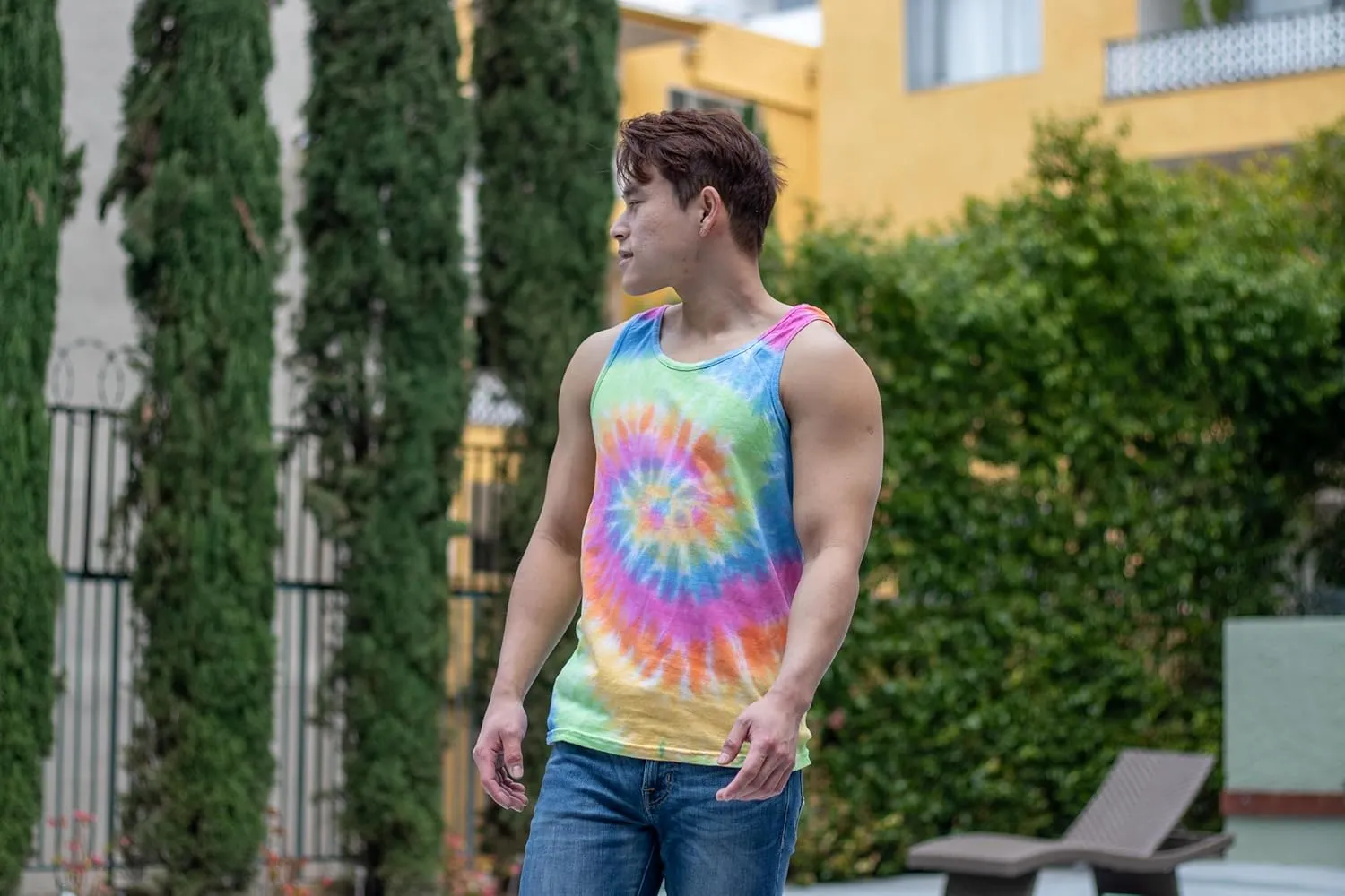Colortone Unisex Tie Dye Tank Top - Beach Tank Tops for Women and Men - Sleeveless Summer Tops - Mens and Womens Beach Wear