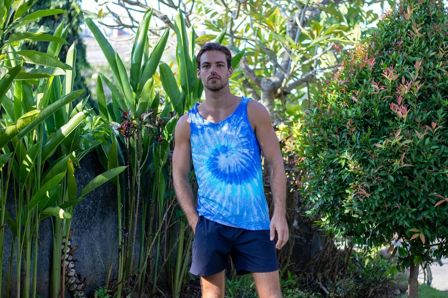 Colortone Unisex Tie Dye Tank Top - Beach Tank Tops for Women and Men - Sleeveless Summer Tops - Mens and Womens Beach Wear