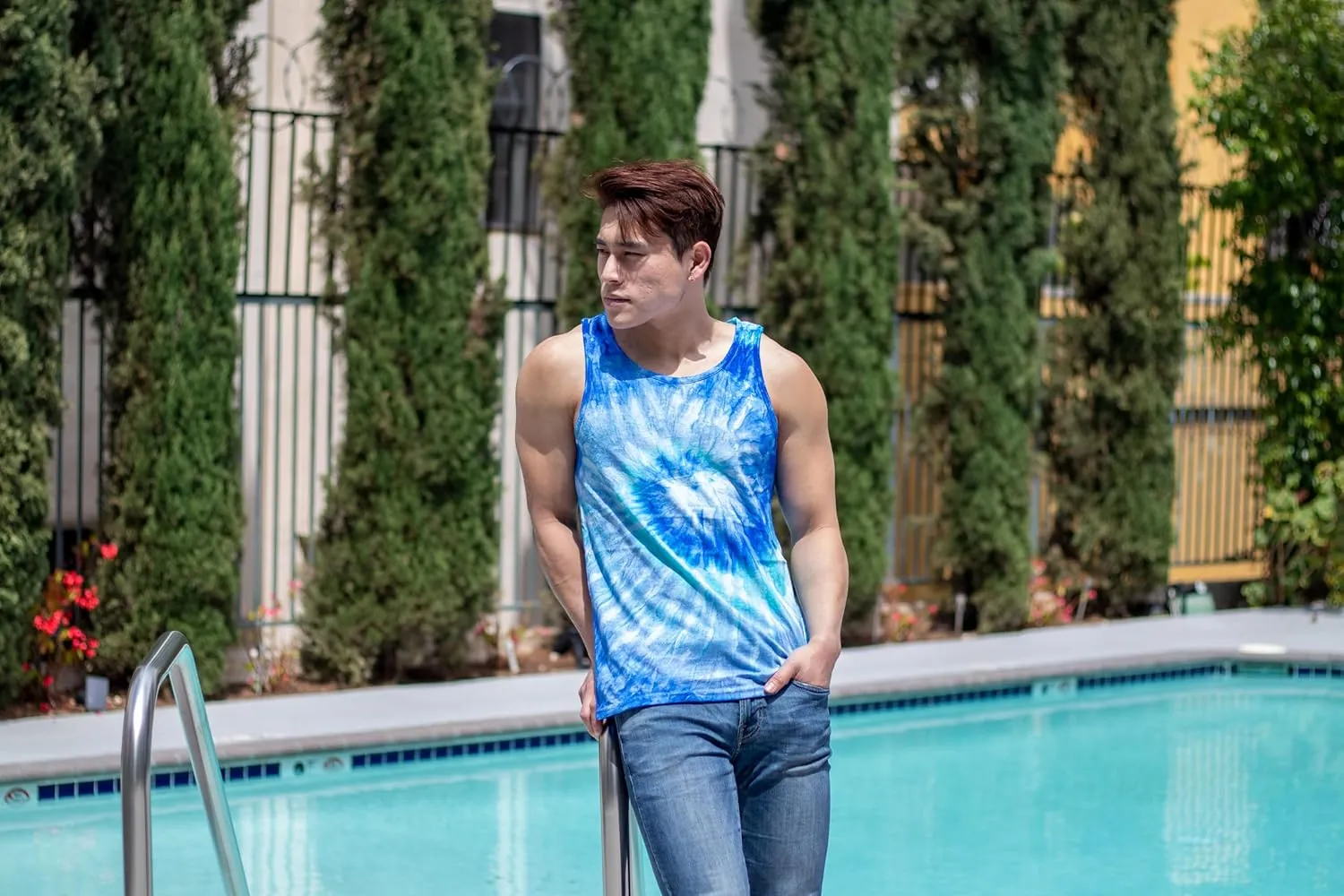 Colortone Unisex Tie Dye Tank Top - Beach Tank Tops for Women and Men - Sleeveless Summer Tops - Mens and Womens Beach Wear