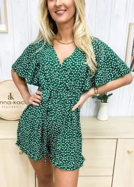 Ditsy Floral Print Tie Waist Romper