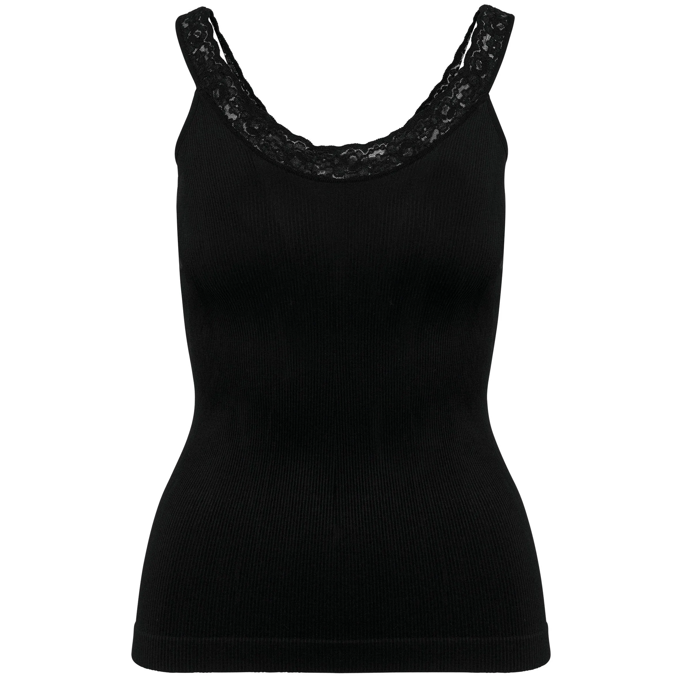 Eco-friendly Seamless Tank Top With Lace - K3043