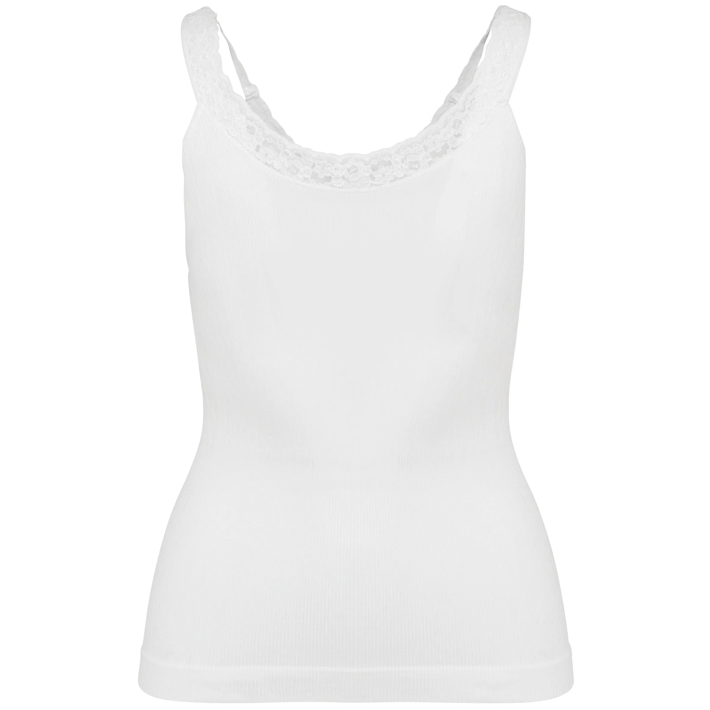 Eco-friendly Seamless Tank Top With Lace - K3043