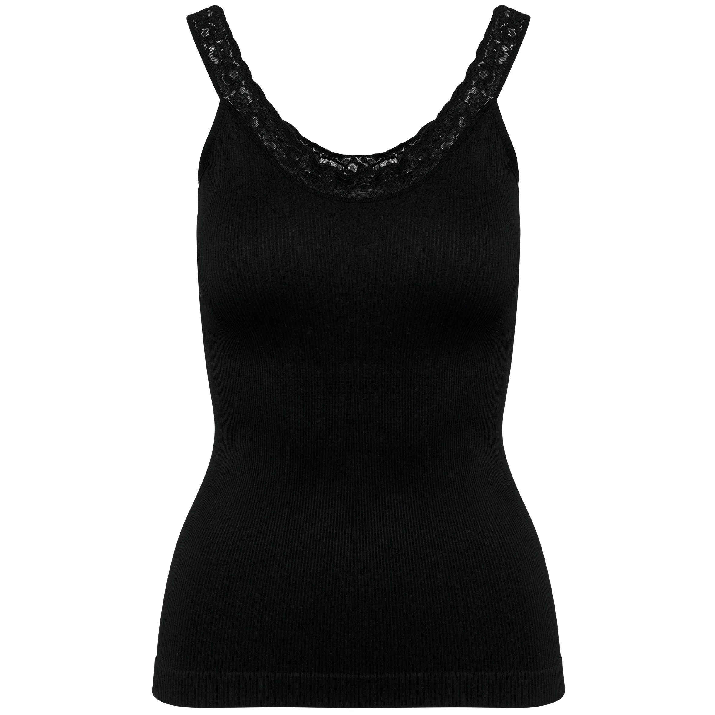 Eco-friendly Seamless Tank Top With Lace - K3043