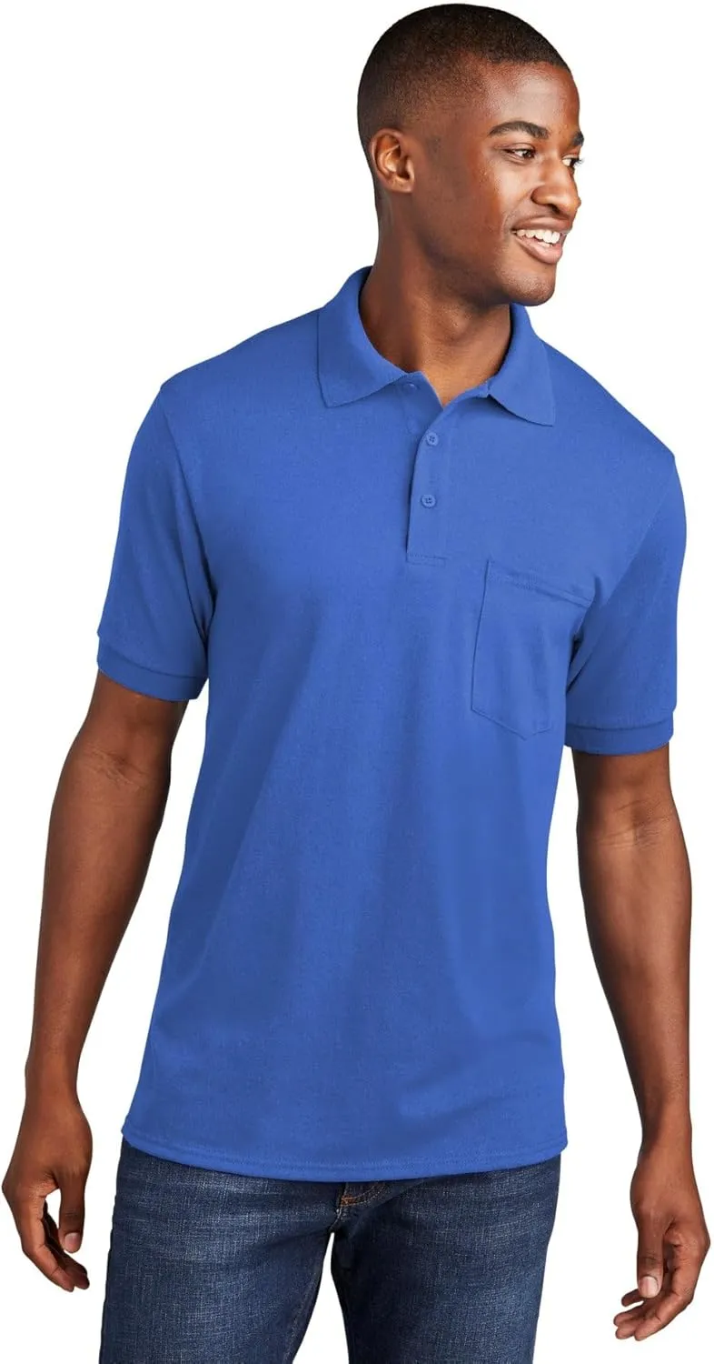 Port and Company 55 Ounce Jersey Knit Pocket Polo (KP55P)