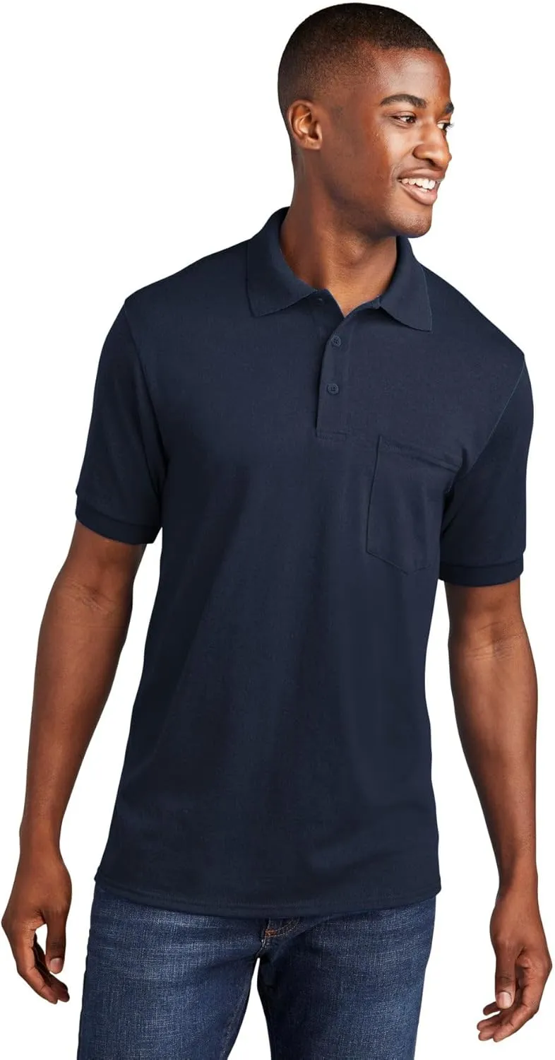 Port and Company 55 Ounce Jersey Knit Pocket Polo (KP55P)