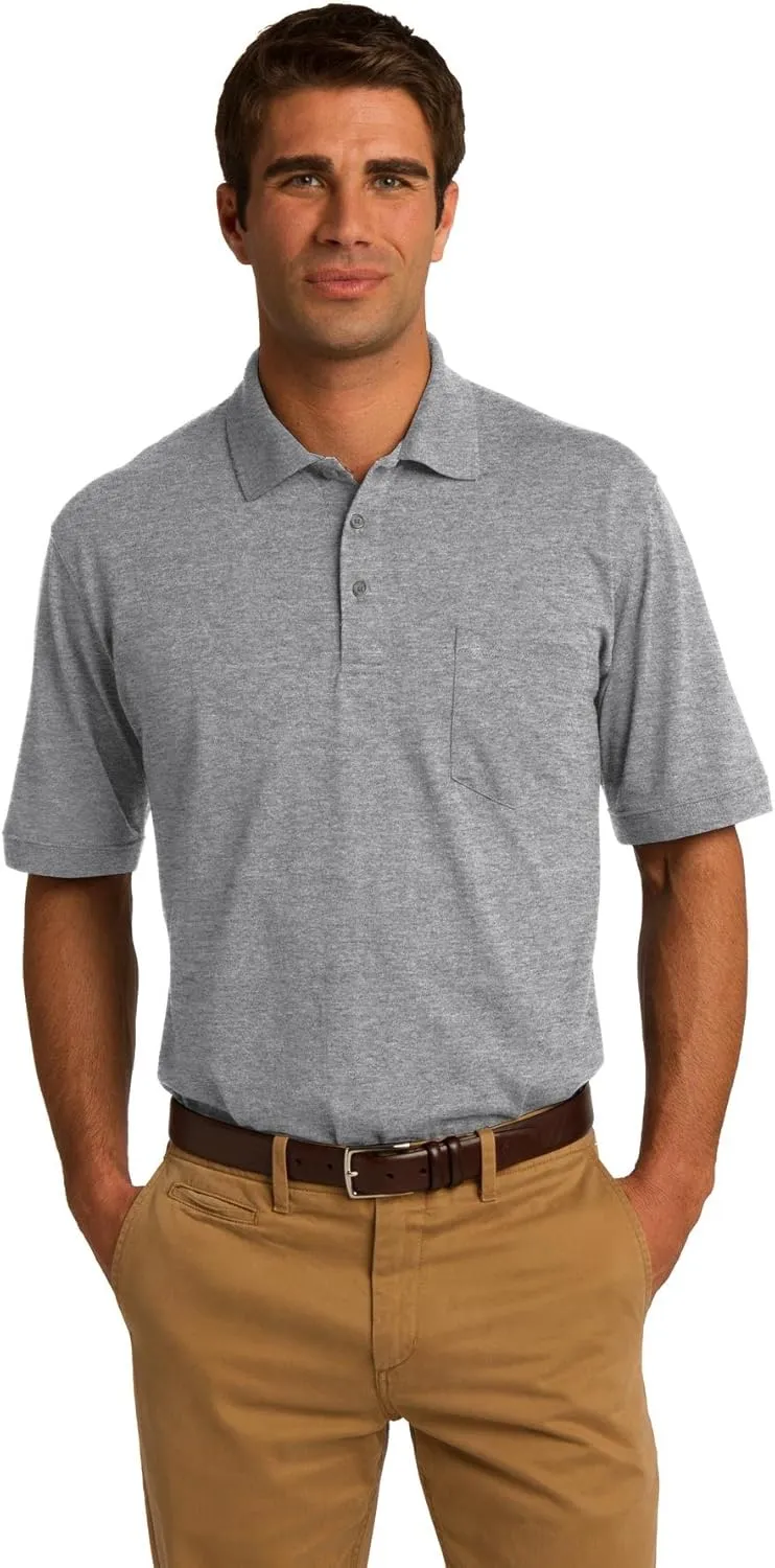 Port and Company 55 Ounce Jersey Knit Pocket Polo (KP55P)