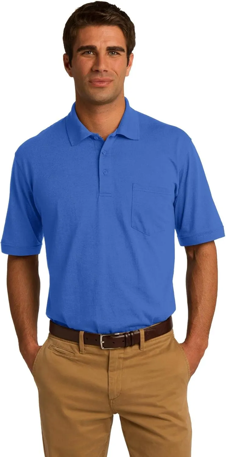 Port and Company 55 Ounce Jersey Knit Pocket Polo (KP55P)