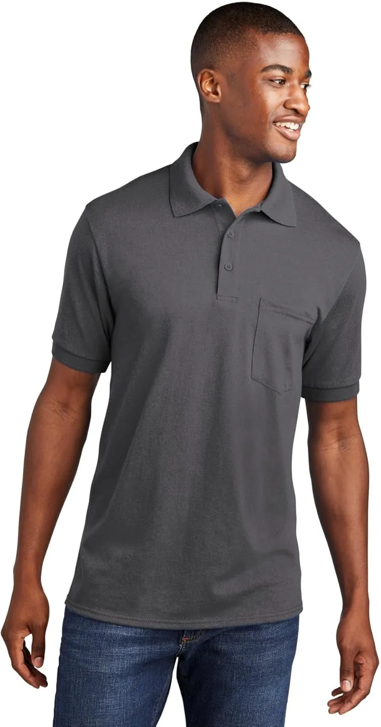 Port and Company 55 Ounce Jersey Knit Pocket Polo (KP55P)