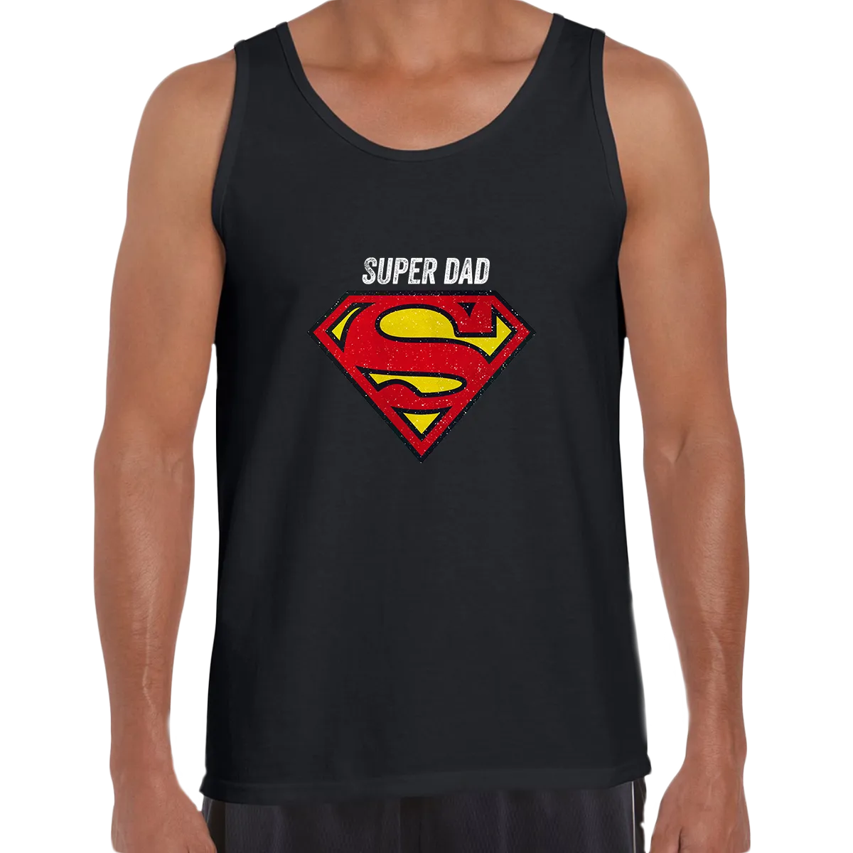 Super Dad Retro Superman DC Comix Action Hero Unisex Tank Top