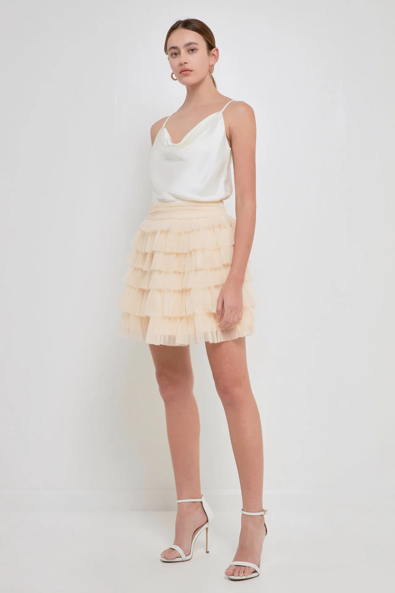 Tiered Tulle Mini Skirt