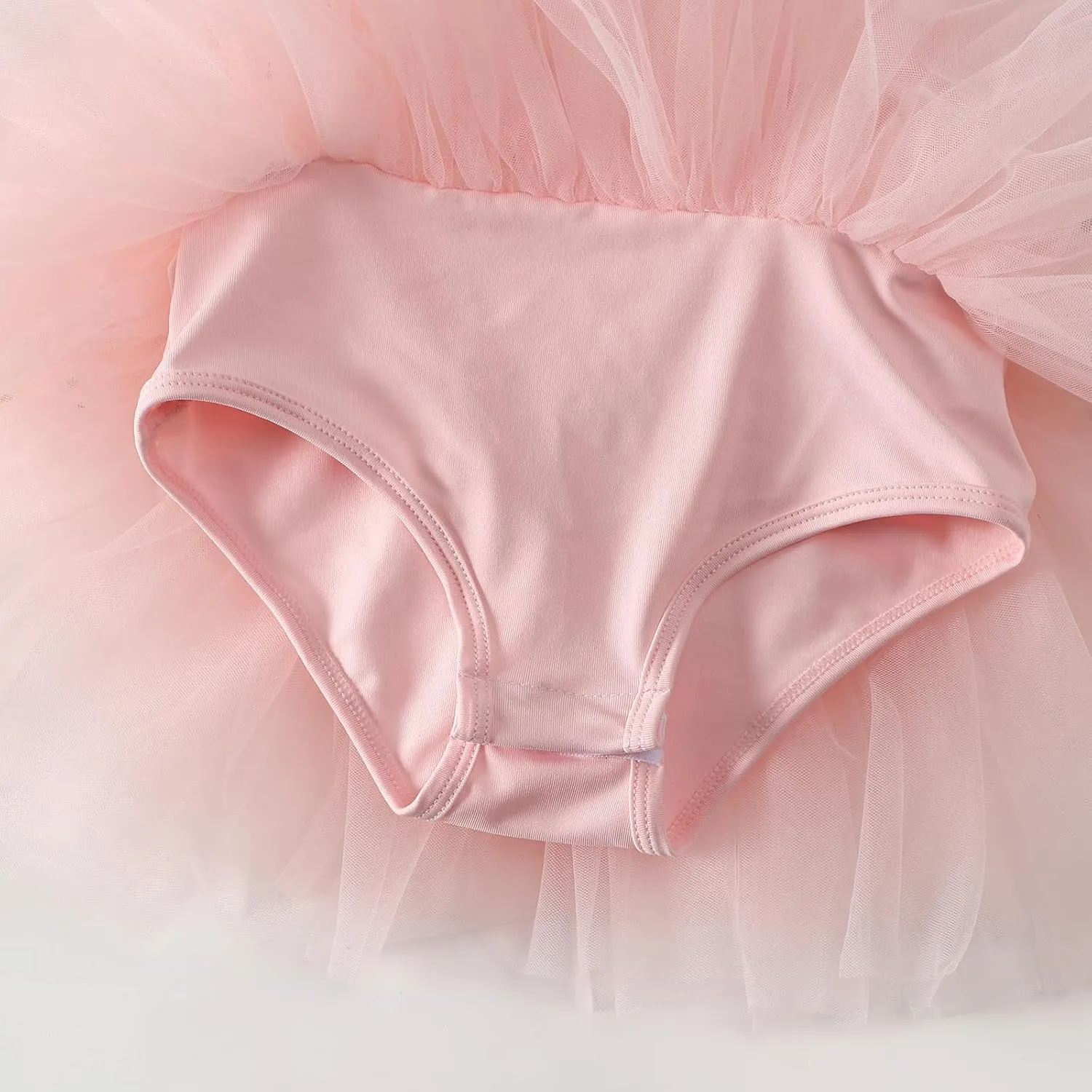 Toddler Girls Ballet Dress Toddler Dance Leotard Tutu with Shiny Tulle Ballerina Costume with Tulle Cuffs