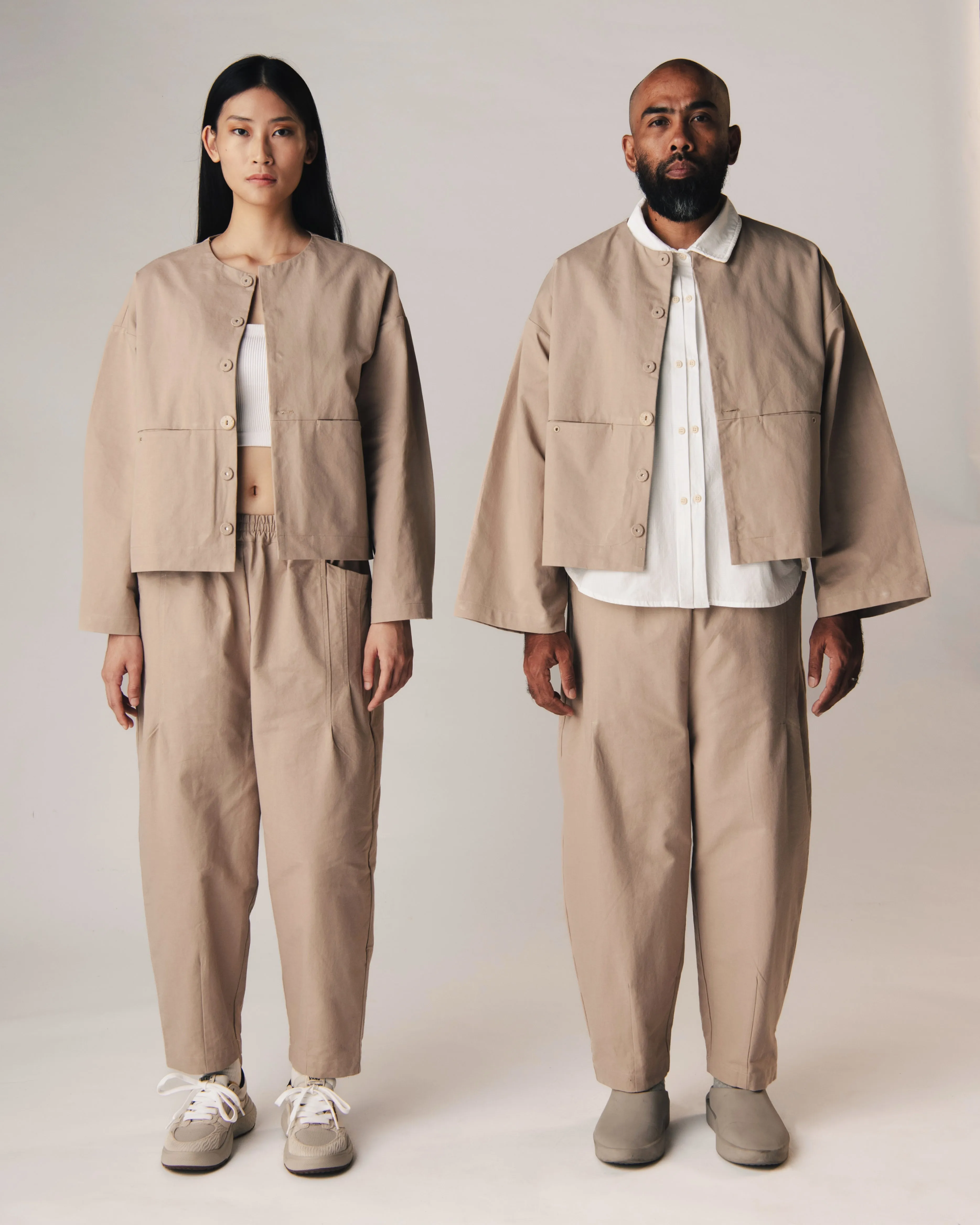 Unisex: The Cropped Jacket (Khaki)