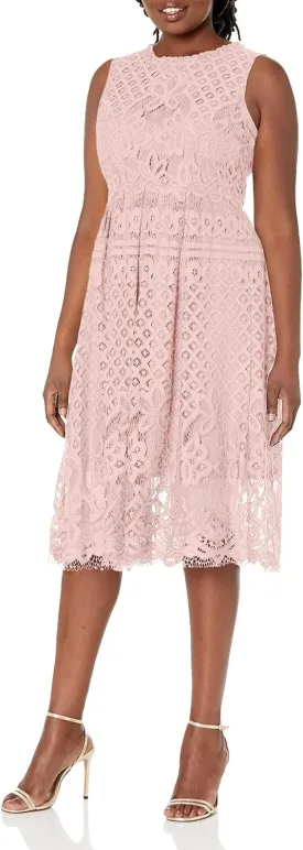 VEIISAR Womens Fashion Sleeveless Lace Fit Elegant Cocktail Party Dress