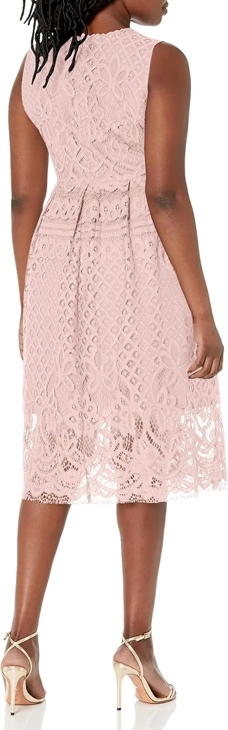 VEIISAR Womens Fashion Sleeveless Lace Fit Elegant Cocktail Party Dress