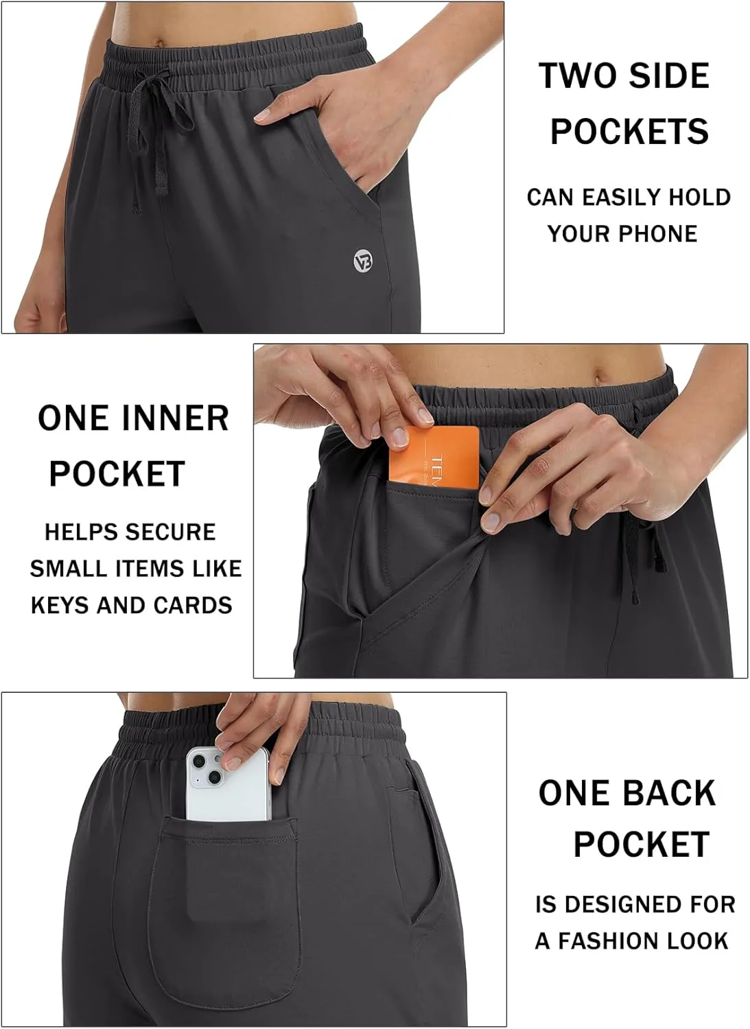Women's Capri Pants Cotton Jersey Yoga Capris Drawstring Joggers Workout Sweatpants Loose Lounge Crop Pants Pockets