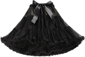 Women's Girls Elastic Waist Multi-Layer Tulle Tutu Short Skirt Petticoat
